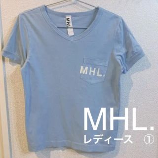 マーガレットハウエル(MARGARET HOWELL)の【MHL】シンプルロゴTシャツ　レディース　サイズ1 マーガレットハウエル(Tシャツ(半袖/袖なし))