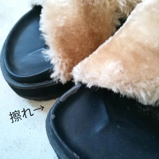 WEGO(ウィゴー)の厚底ファーサンダル レディースの靴/シューズ(サンダル)の商品写真