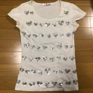 Tシャツ スパンコールハート(Tシャツ(半袖/袖なし))