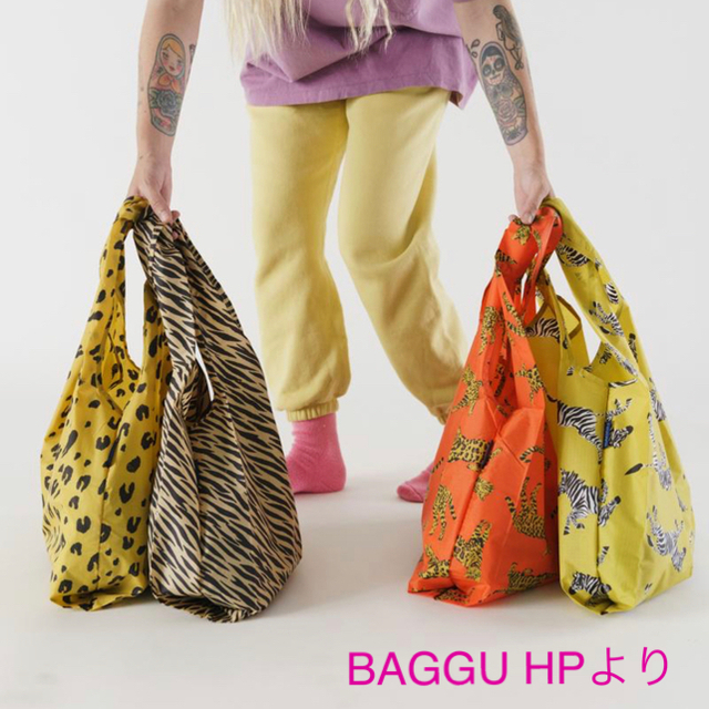 ☆BAGGU エコバッグ☆【スタンダードサイズ】タイガーストライプ柄 レディースのバッグ(エコバッグ)の商品写真