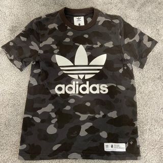 アベイシングエイプ(A BATHING APE)のbape adidas コラボ　Tシャツ　Sサイズ(Tシャツ/カットソー(半袖/袖なし))