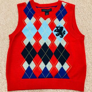 トミーヒルフィガー(TOMMY HILFIGER)の美品☆トミーヒルフィガー☆ ニットキッズベスト　100cm(ニット)