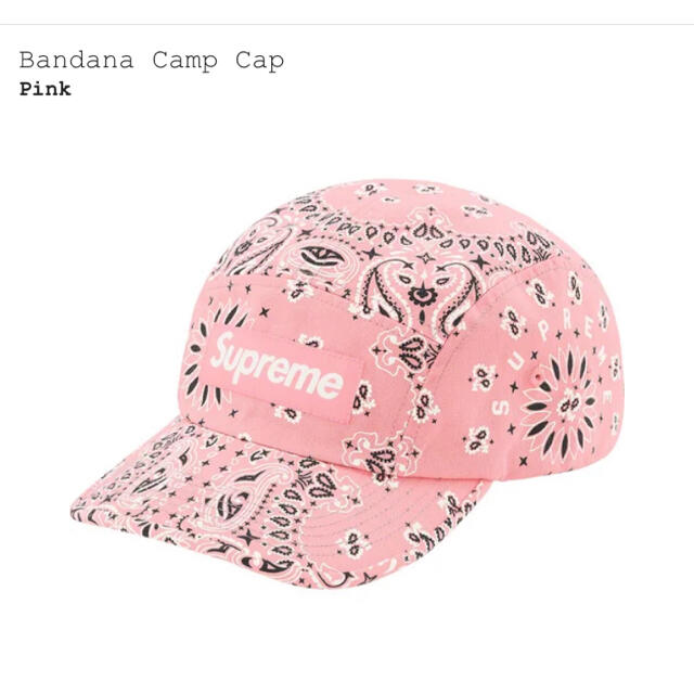 メンズSupreme Bandana Camp Cap Pink バンダナ キャップ