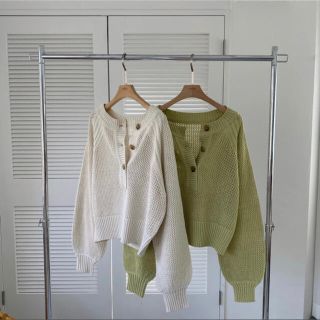 トゥデイフル(TODAYFUL)のballoon henry neck mesh knit(ニット/セーター)