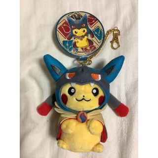 ポケモン(ポケモン)のメガルカリオ　ルカリオ　メガシンカ　ポケモン　ぬいぐるみマスコット(キーホルダー)