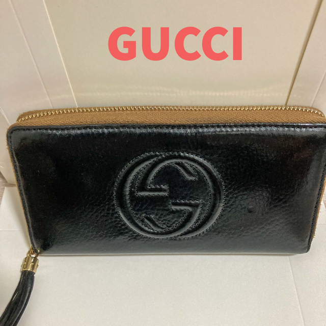 Gucci - GUCCI グッチ ソーホー ラウンドファスナー 長財布 ブラックの