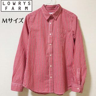 ローリーズファーム(LOWRYS FARM)の赤ギンガムチェック長袖ブラウスMサイズ LOWRYS FARMローリーズファーム(シャツ/ブラウス(長袖/七分))