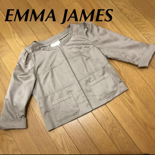 EMMA JAMES NEW YORK 七分袖　ノーカラージャケット | フリマアプリ ラクマ