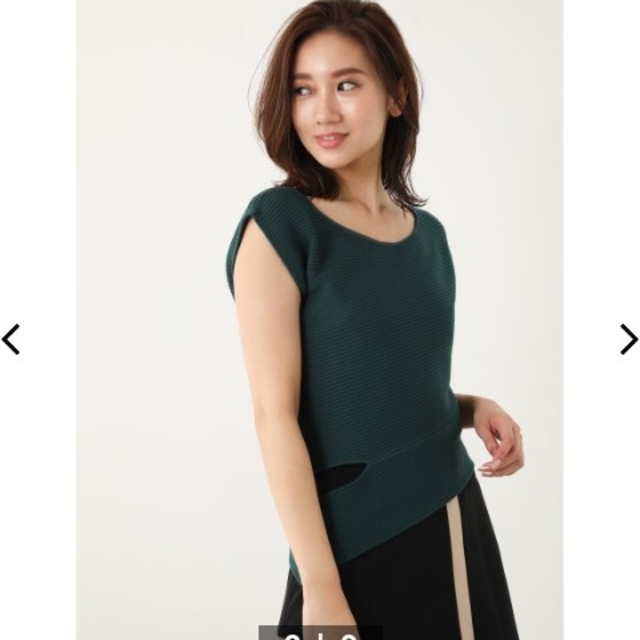 rienda(リエンダ)のrienda タグ付きBias Pattern Knit TOP E レディースのトップス(カットソー(半袖/袖なし))の商品写真