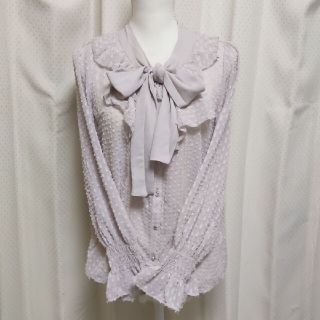 アクシーズファム(axes femme)の専用出品★axes femmeタグ無し未使用フロントリボンブラウス(シャツ/ブラウス(長袖/七分))