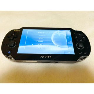 プレイステーションヴィータ(PlayStation Vita)のPS Vita PCH-1100 クリスタルブラック 動作確認済み(家庭用ゲーム機本体)