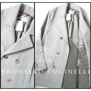 ブルネロクチネリ(BRUNELLO CUCINELLI)のお龍様様専用ブルネロクチネリバージンウールダブルブレストチェスターコート50(チェスターコート)