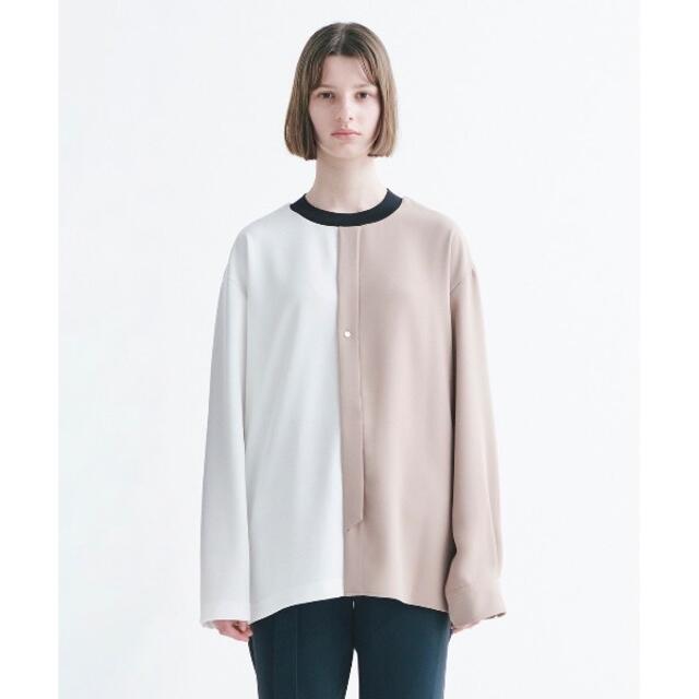 STUDIOUS - CULLNI 20AW ダブルクロスアシンメトリープルオーバーシャツ