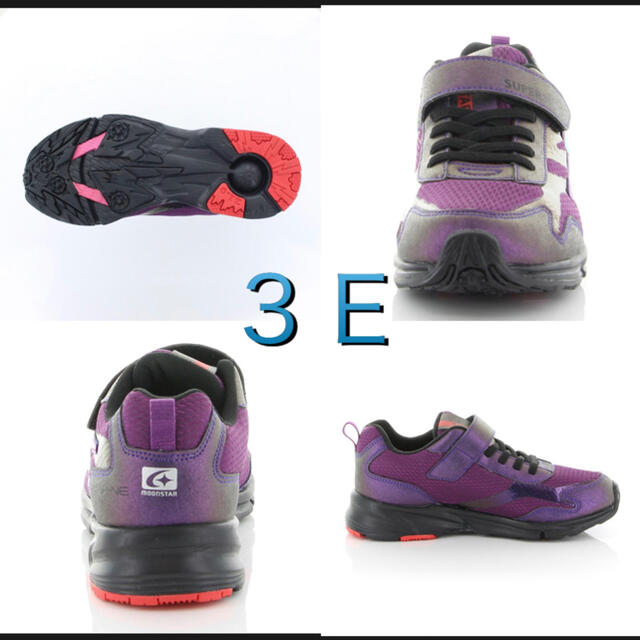 MOONSTAR (ムーンスター)の新品　パープル　18センチ　スニーカー キッズ/ベビー/マタニティのキッズ靴/シューズ(15cm~)(スニーカー)の商品写真