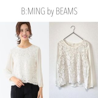 ビーミング ライフストア バイ ビームス(B:MING LIFE STORE by BEAMS)のB:MING by BEAMS レース×シフォンブラウス IENA アダムエロペ(シャツ/ブラウス(長袖/七分))