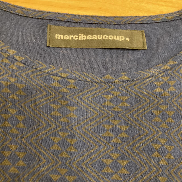 mercibeaucoup(メルシーボークー)のメルシーボークー　mercibeaucoup 異素材デザインワンピース レディースのトップス(カットソー(半袖/袖なし))の商品写真