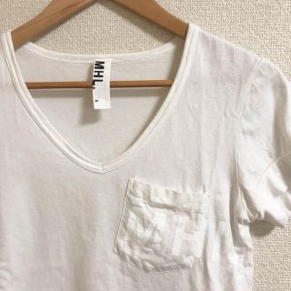 マーガレットハウエル(MARGARET HOWELL)のMHL 定番　ロゴTシャツ　白(Tシャツ(半袖/袖なし))