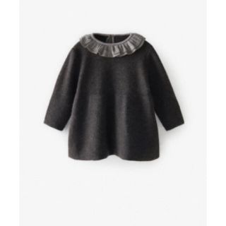 ザラキッズ(ZARA KIDS)のフリル付ニットワンピース(ワンピース)