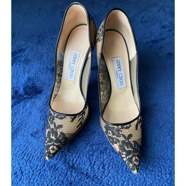 JIMMY CHOO(ジミーチュウ)の最終お値下　ジミーチュウ  レースパンプス レディースの靴/シューズ(ハイヒール/パンプス)の商品写真