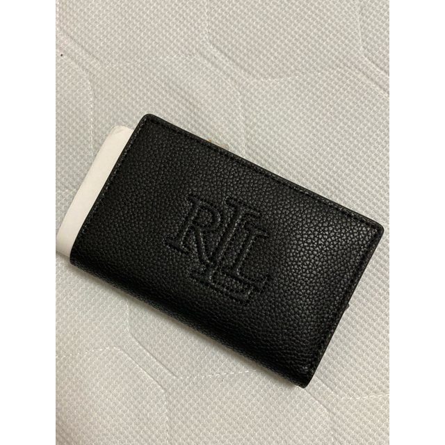 POLO RALPH LAUREN(ポロラルフローレン)の新品未使用 正規品 ポロ ラルフローレン 二つ折り財布 ジップ レザー ブラック メンズのファッション小物(折り財布)の商品写真