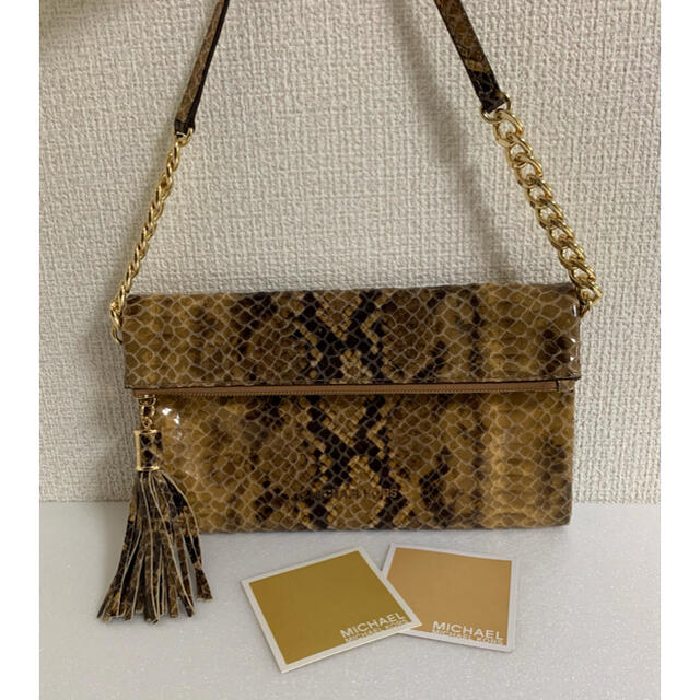 送料込☆MICHAEL KORS パイソン お財布バッグ ワンショルダー www ...