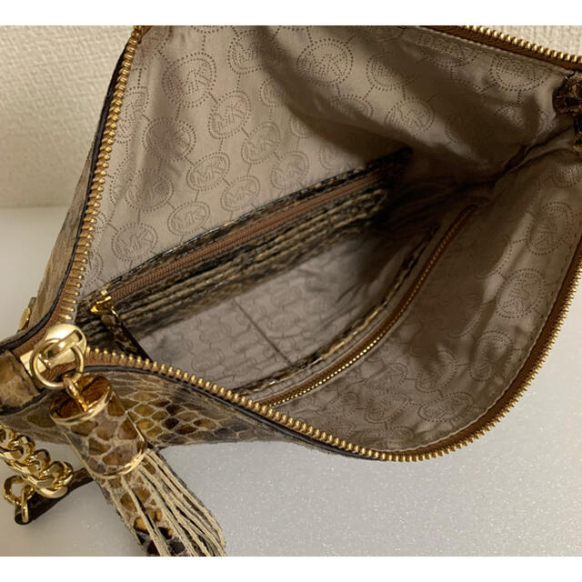 送料込☆MICHAEL KORS パイソン お財布バッグ ワンショルダー www ...