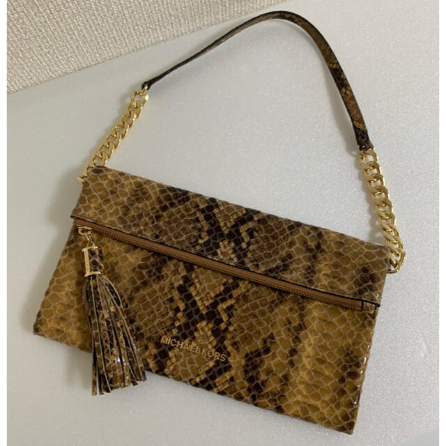 送料込☆MICHAEL KORS パイソン お財布バッグ ワンショルダー www ...