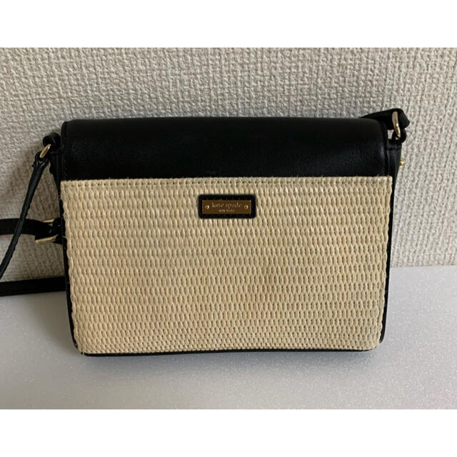 送料込★美品 kate spade ストロー ショルダーバッグ