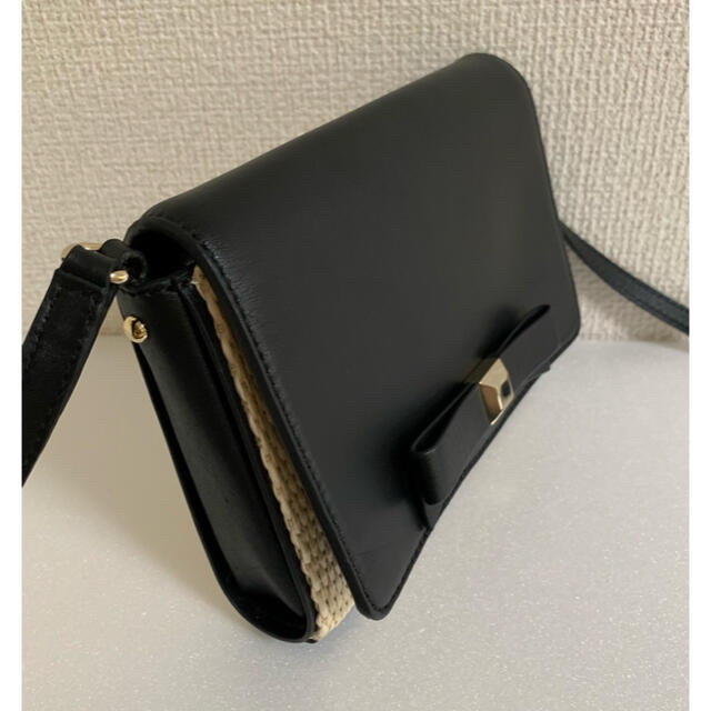 送料込★美品 kate spade ストロー ショルダーバッグ