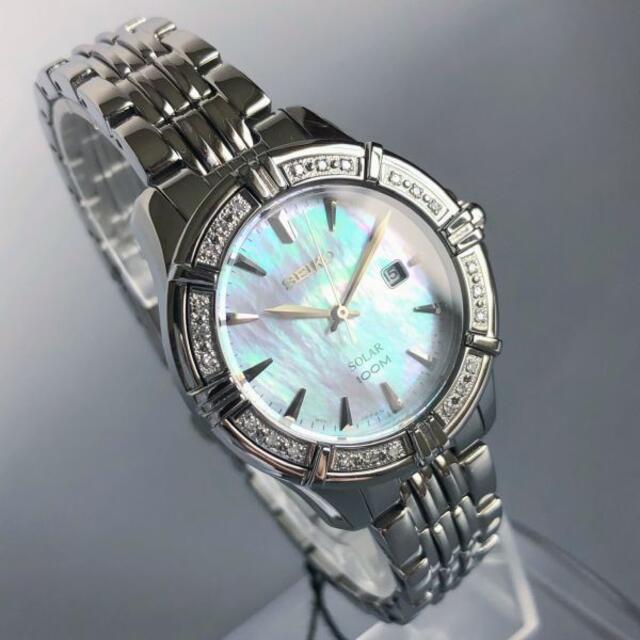 SEIKO - ダイヤ24石☆セイコー パール文字盤 SEIKO ソーラー SEIKO - ダイヤ24石☆セイコー パール文字盤 SEIKO ソーラー