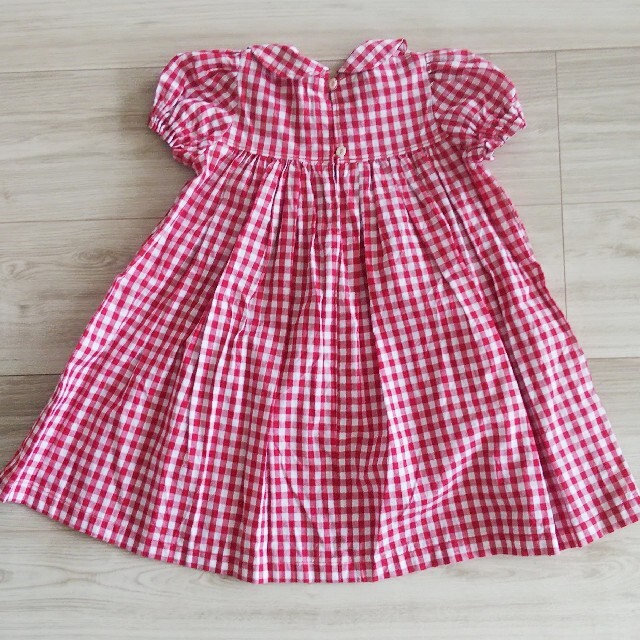 エプロンドレス ワンピース チェック柄 キッズ/ベビー/マタニティのキッズ服女の子用(90cm~)(ワンピース)の商品写真