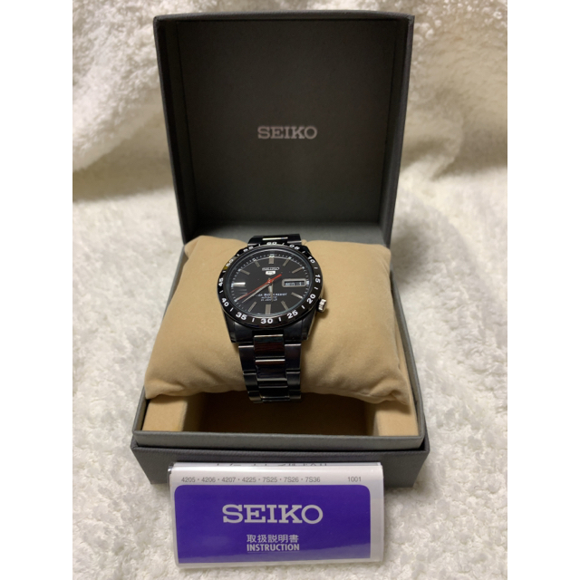 SEIKO(セイコー)のセイコー5 7S26-02T 自動巻腕時計 ブラック  メンズの時計(腕時計(アナログ))の商品写真