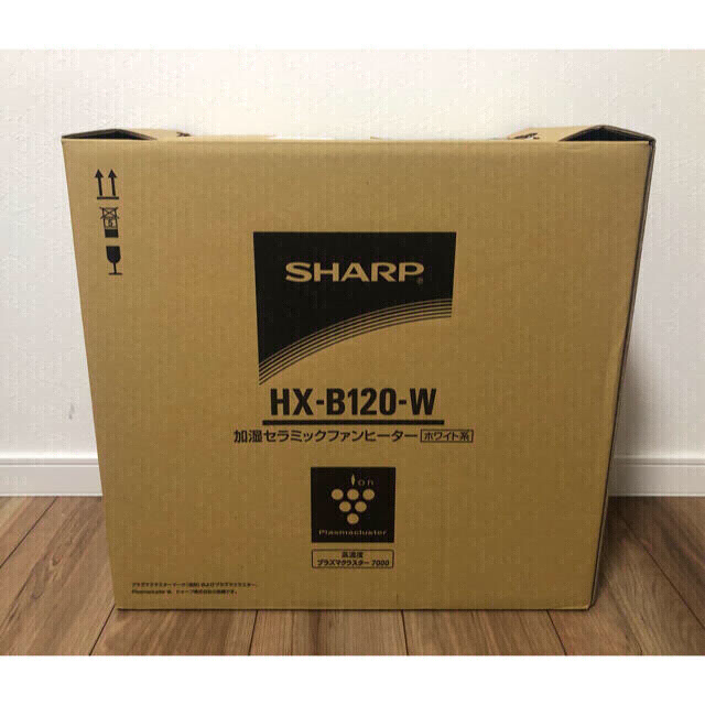 SHARP(シャープ)の【美品】SHARP HX-F120-W 加湿セラミックファンヒーター スマホ/家電/カメラの冷暖房/空調(ファンヒーター)の商品写真