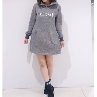 エックスガール(X-girl)の【新品】x-girl スウェット ワンピース(ミニワンピース)