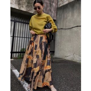 アメリヴィンテージ(Ameri VINTAGE)のAMERI／EMILIE TUCK FLARED SKIRT (ロングスカート)