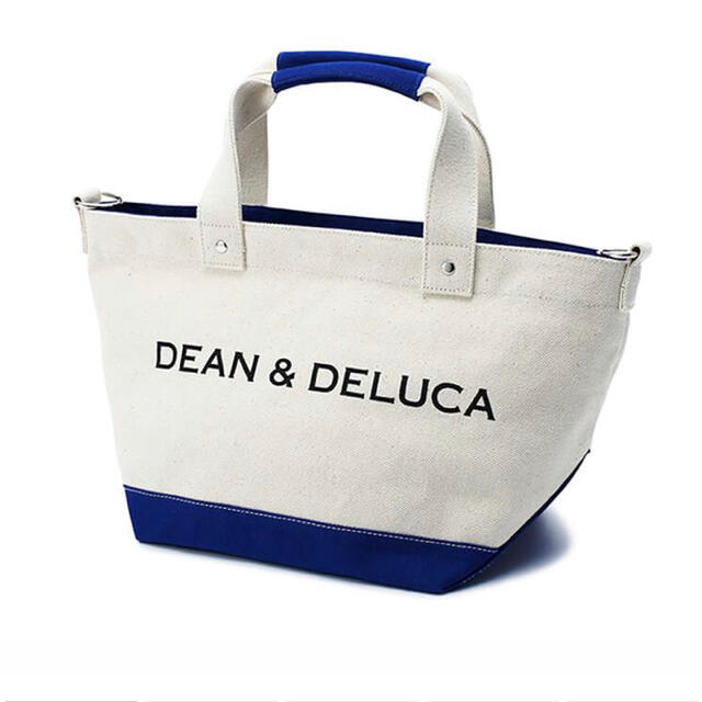 DEAN & DELUCA(ディーンアンドデルーカ)の限定　DEAN＆DELUCA キャンバストートバッグ　ブルー&ナチュラルS   レディースのバッグ(ショルダーバッグ)の商品写真