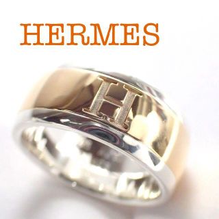 Hermes - エルメス HERMES K18YG SV Hロゴ リング イエローゴールドの