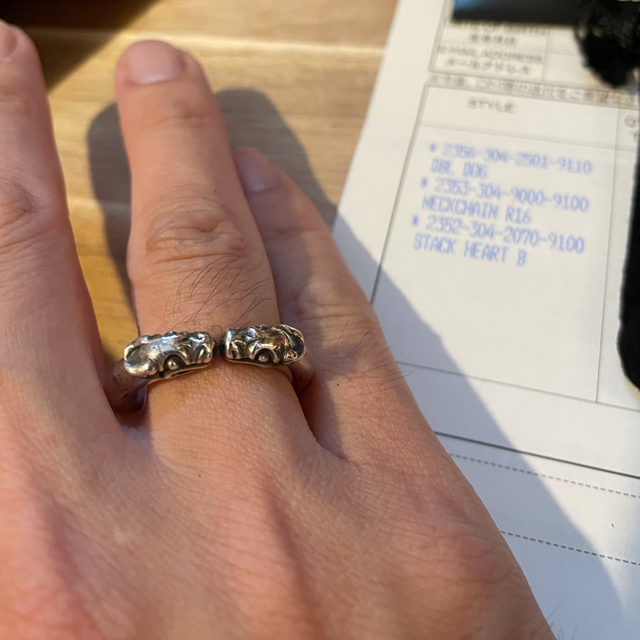 Chrome Hearts(クロムハーツ)のクロムハーツ ダブルドッグリング メンズのアクセサリー(リング(指輪))の商品写真