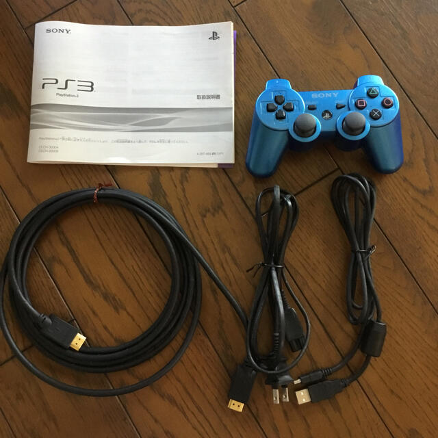 PlayStation3(プレイステーション3)のPlayStation 3  320G  スプラッシュブルー本体　ソフト6本付 エンタメ/ホビーのゲームソフト/ゲーム機本体(家庭用ゲーム機本体)の商品写真