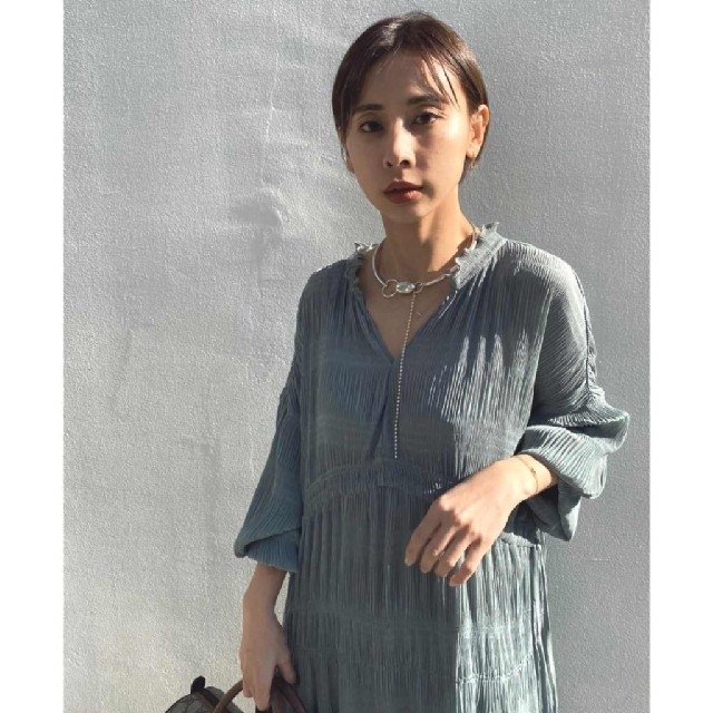 Ameri【タグ付新品】SHIRRING PLEATS DRESS