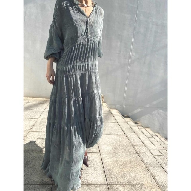 Ameri【タグ付新品】SHIRRING PLEATS DRESS