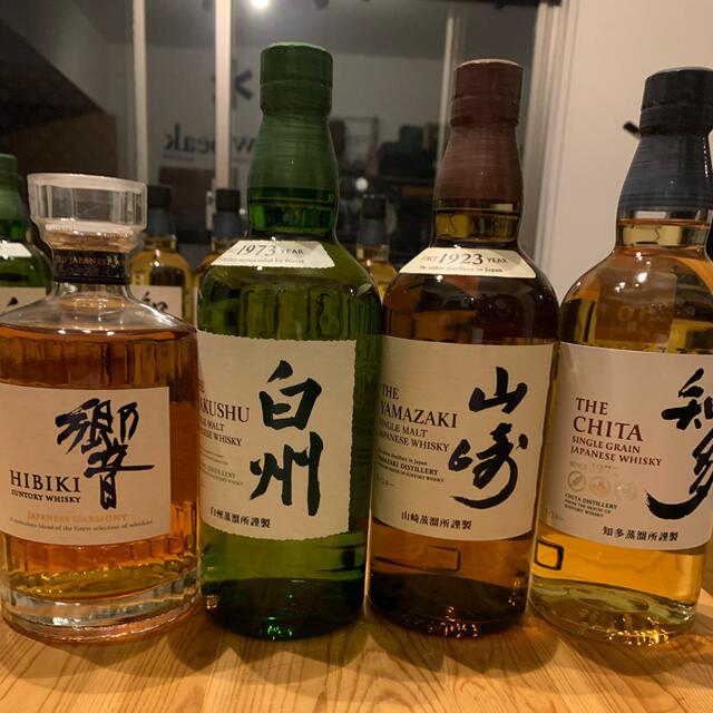 山崎、響、白州、知多、4本飲み比べセット - ウイスキー