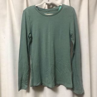 エイチアンドエム(H&M)の新品！　ロンT グリーン(Tシャツ(長袖/七分))