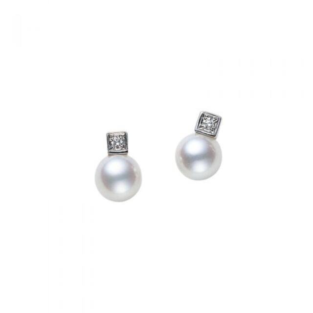 MIKIMOTO(ミキモト)のミキモト　MIKIMOTO　パール　ダイヤピアス　YG レディースのアクセサリー(ピアス)の商品写真