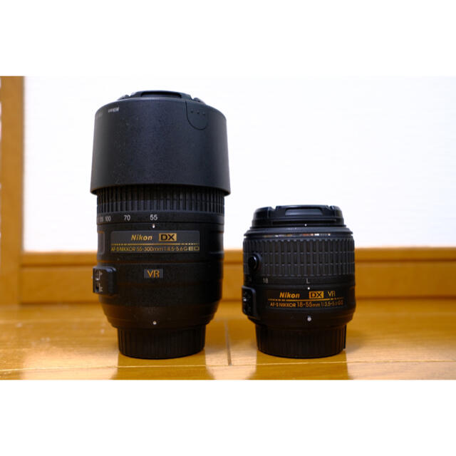 Nikon(ニコン)のNikon D5300 ダブルズームキット BLACK 保証書有 スマホ/家電/カメラのカメラ(デジタル一眼)の商品写真