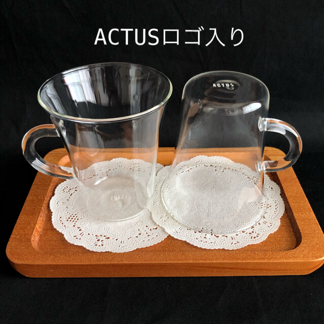 ACTUS - ＊Sayaka様専用＊ ACTUS ロゴ入り ガラスカップ 2点セットの