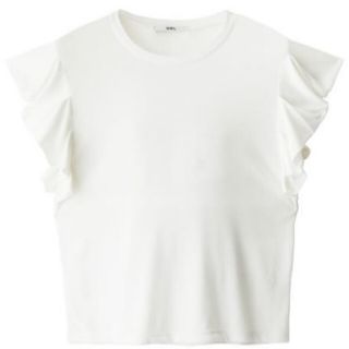 グレイル(GRL)の新品♡袖フリルTシャツ♡シンプル♡無地Tシャツ(Tシャツ(半袖/袖なし))