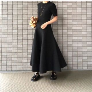 MADISONBLUE】マディソンブルーFLARE LONG ニットワンピース-