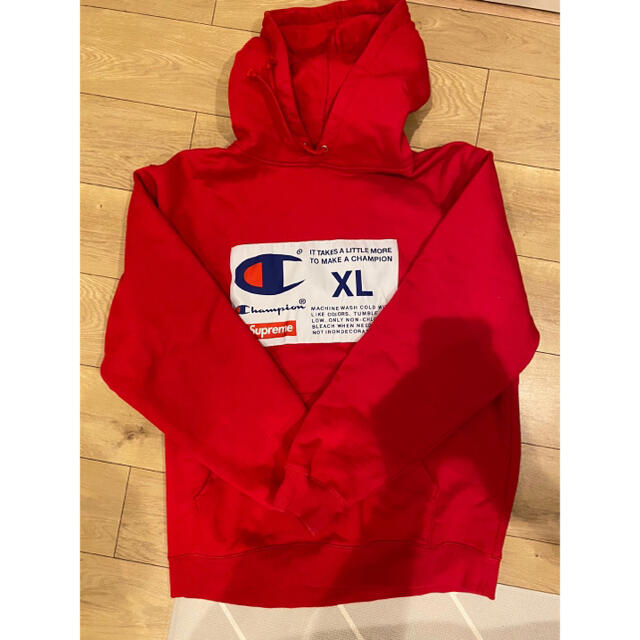 Supreme Champion Label Hooded Sweatshirt