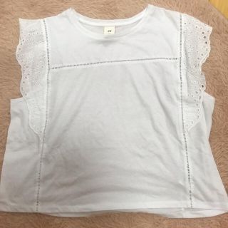 エイチアンドエム(H&M)のH&M エンブロイダリーカットソー XL XXL(カットソー(半袖/袖なし))